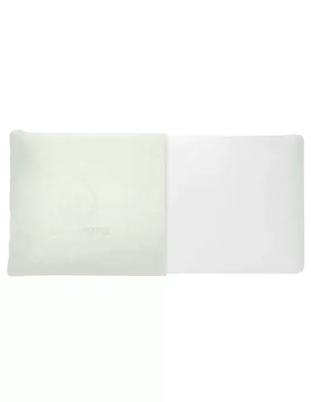 Almohada viscoelástica desplegada con funda de aloe vera