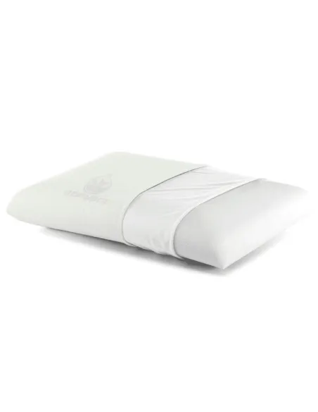 Memory foam pillow with partially removed cover