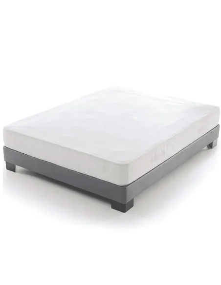 Waterproof mattress protector placed on a mattress