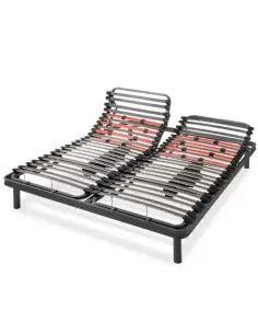 FASTOME adjustable bed frame with dual control, showing independent elevation on both sides for personalized electric comfort