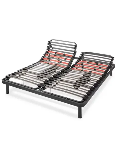 FASTOME adjustable bed frame with dual control, showing independent elevation on both sides for personalized electric comfort