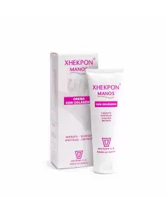 Xhekpon Manos Crema Reparadora 40 ml - Crema con colágeno para hidratar, suavizar y reparar manos secas y agrietadas