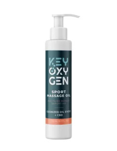 KeyOxygen Aceite de Masaje Deportivo 500ml | Aceite ozonizado EVOO con CBD