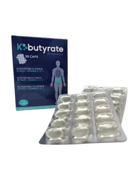 Box of K-Butyrate with 30 capsules and visible blister