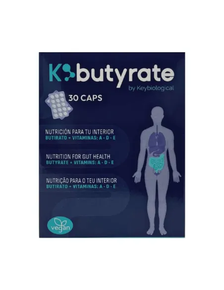 Caja de K-Butyrate de 30 cápsulas, salud intestinal
