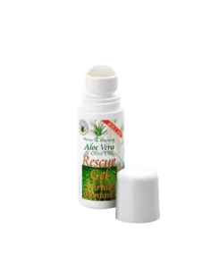 Rescue Gel con árnica, aloe vera y aceite de oliva, roll-on destapado