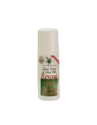 Rescue Gel con árnica, aloe vera y aceite de oliva, roll-on cerrado