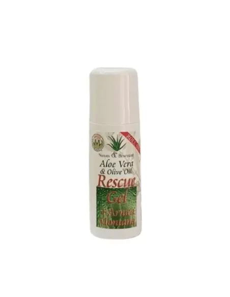 Rescue Gel with arnica, aloe vera, and olive oil, closed roll-on