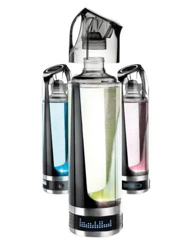 Three FASTOME 500 ml hydrogen water bottles with LED lights
