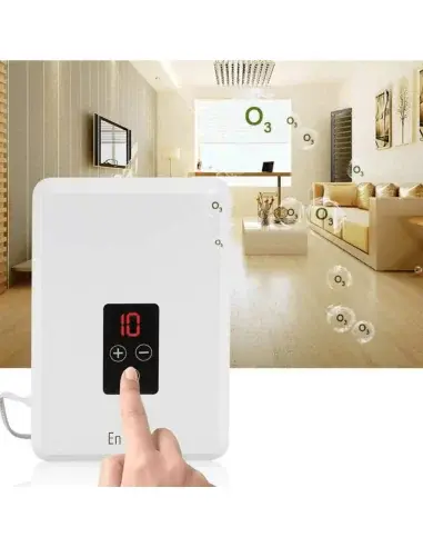 Gerador de ozono ENO3 a purificar o ar numa sala de estar