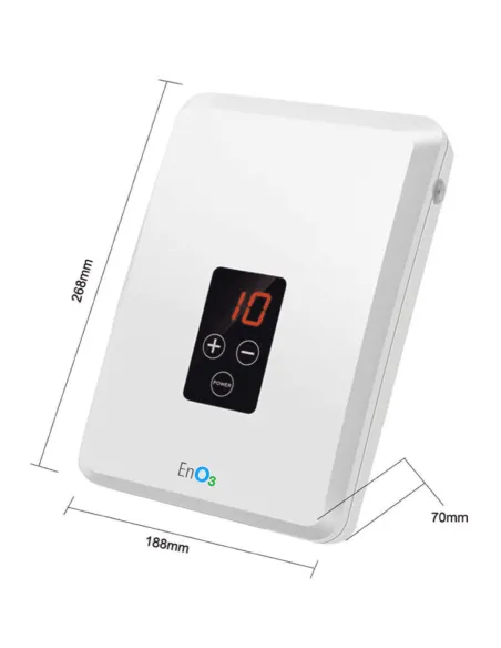 Generador de ozono ENO3 con medidas de 268mm x 188mm
