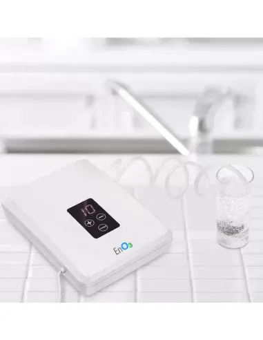 ENO3 ozone generator producing ozone for a glass of water