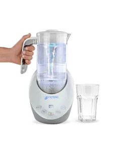 Fastome hydrogen water jug in operation with water vortex and LED lights 2