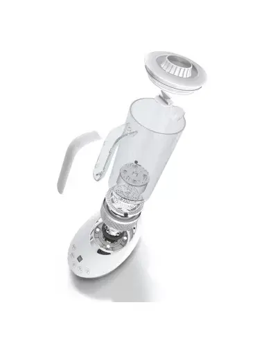 Disassembled view of the Fastome hydrogen water jug showing internal components