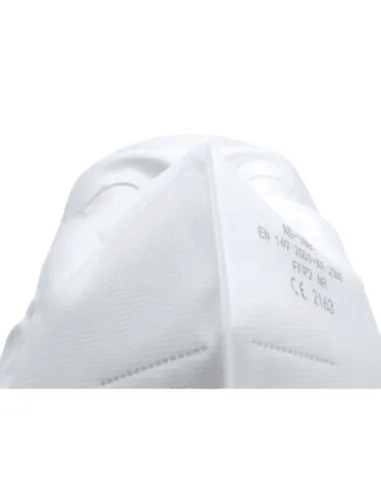 Bottom view of FFP2 NR First Protec mask showing structural details