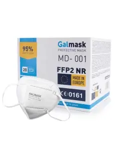 Caja de mascarillas FFP2 NR Galmask, paquete de 20 unidades, 95% de protección