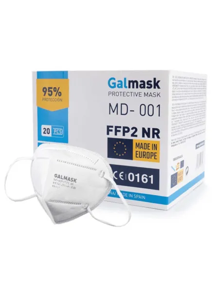Caixa de máscaras FFP2 NR Galmask, pacote de 20 unidades, 95% de proteção