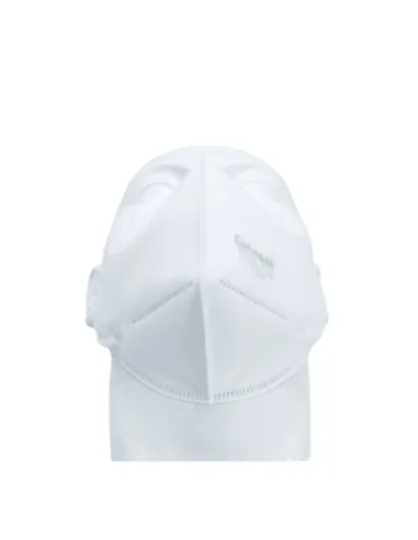 Close-up of FFP2 Galmask mask viewed from below on a mannequin