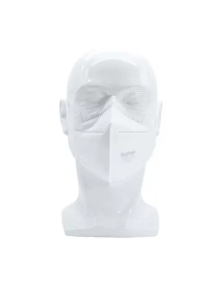 Vista frontal da máscara FFP2 Galmask em manequim branco