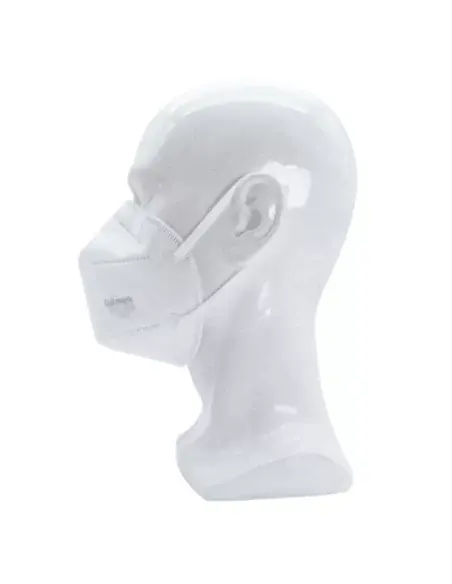 Vista lateral de mascarilla FFP2 Galmask en maniquí blanco