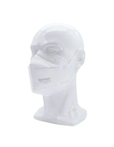 Vista a 45º de mascarilla ffp2 Galmask color blanco