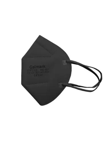Mascarilla FFP2 negra Galmask con certificación CE y bandas elásticas