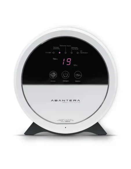 Máquina de Ozono para Desinfetar 800 mg/h em funcionamento, ecrã LED iluminado