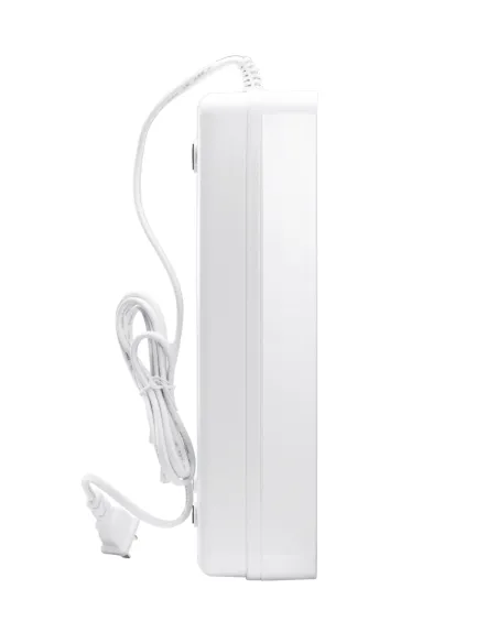 Vista lateral del Ozonizador Doméstico Manual para Aire y Agua EnO3 con el cable de alimentación