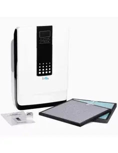 Primer plano del purificador de aire UV modelo EnO3 con pantalla digital 2