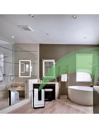UV air purifier in a modern bathroom