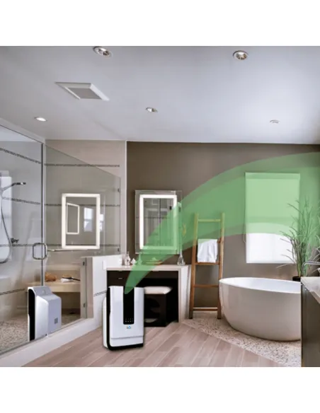 Purificador de ar UV em banheiro moderno