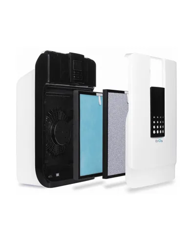 UV air purifier open showing HEPA and active carbon filters