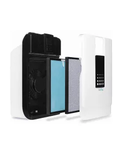 Cartucho de filtros de recambio para purificador de aire UV con filtro HEPA y de carbón activo 2
