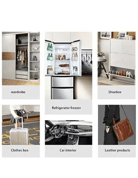 Spaces where the ozone microgenerator can be used such as the wardrobe, fridge or car