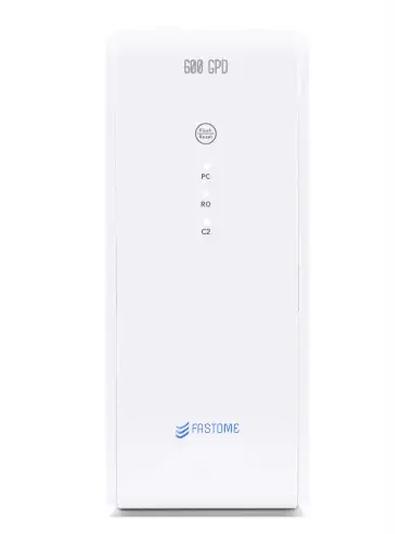 Purificador de agua FASTOME 600GPD con autolimpieza y flushing automático, vista frontal