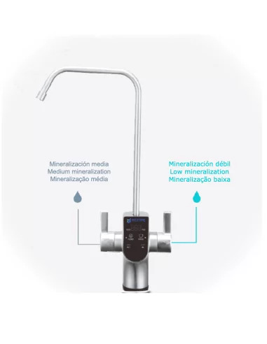 Grifo de dos vías FASTOME para purificador de agua 600GPD antical con opciones de mineralización media y débil Grifo de dos vías FASTOME para purificador de agua 600GPD antical con opciones de mineralización media y débil