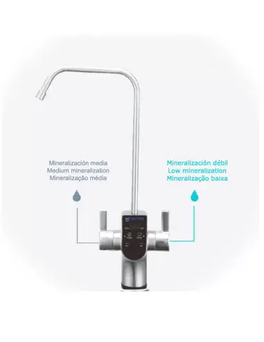 FASTOME two-way tap for 600GPD anti-limescale water purifier with medium and low mineralisation options