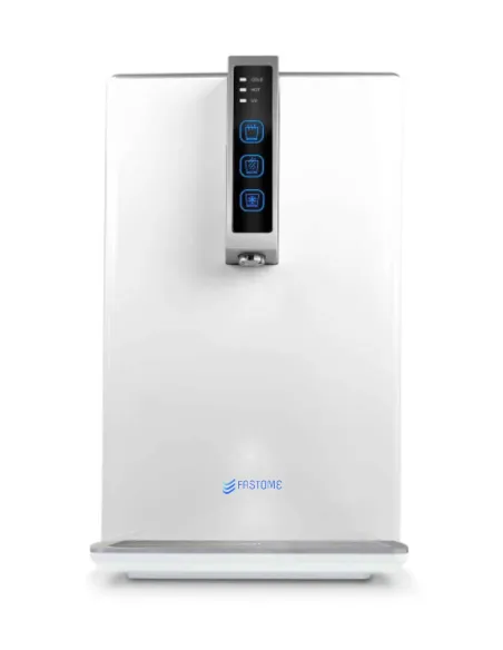 Front view of FASTOME countertop water dispenser with ultrafiltration, UV, and gas