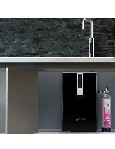 Installation of FASTOME under-counter water dispenser with ultrafiltration, UV, and gas