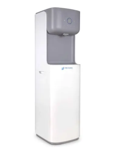 Side profile of the FASTOME Zenith reverse osmosis water dispenser with cold, room temperature, and hot water