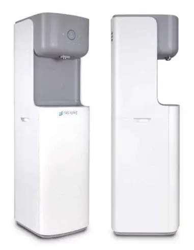 Side and rear view of the FASTOME Zenith reverse osmosis water dispenser with a compact design Side and rear view of the FASTOME Zenith reverse osmosis water dispenser with a compact design