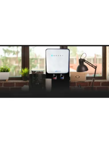 FASTOME Boreal countertop water dispenser on an office desk with a reverse osmosis system