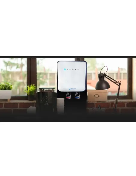 FASTOME Boreal countertop water dispenser on an office desk with a reverse osmosis system