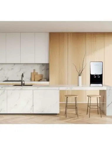 Fuente de agua FASTOME Everest con osmosis inversa e hidrógeno en cocina moderna