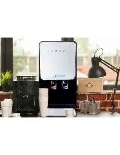 Fuente de osmosis inversa e hidrógeno FASTOME Everest dispensando agua fría y caliente 2