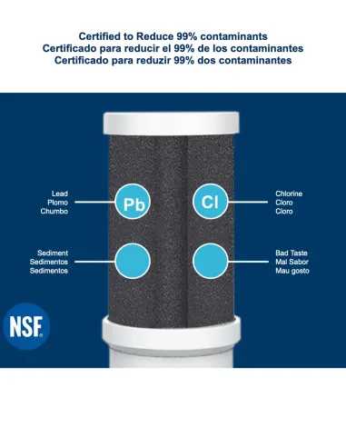 FASTOME carbon filter cartridge removes lead and chlorine