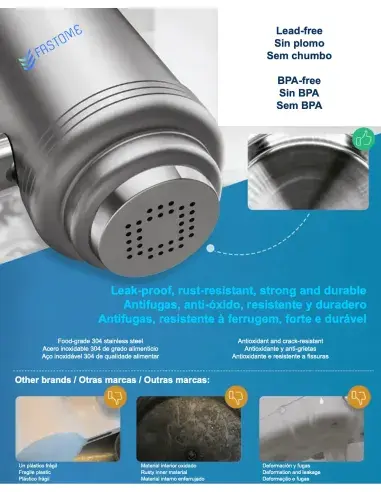 FASTOME stainless steel filter vs fragile plastic competitors