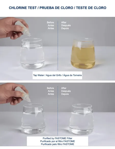 FASTOME chlorine test for clean and purified tap water