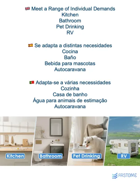 Filtro FASTOME para cozinha, banho, animais e autocaravana