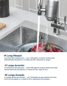 FASTOME replacement cartridges for faucet water filter – Product reference image 2